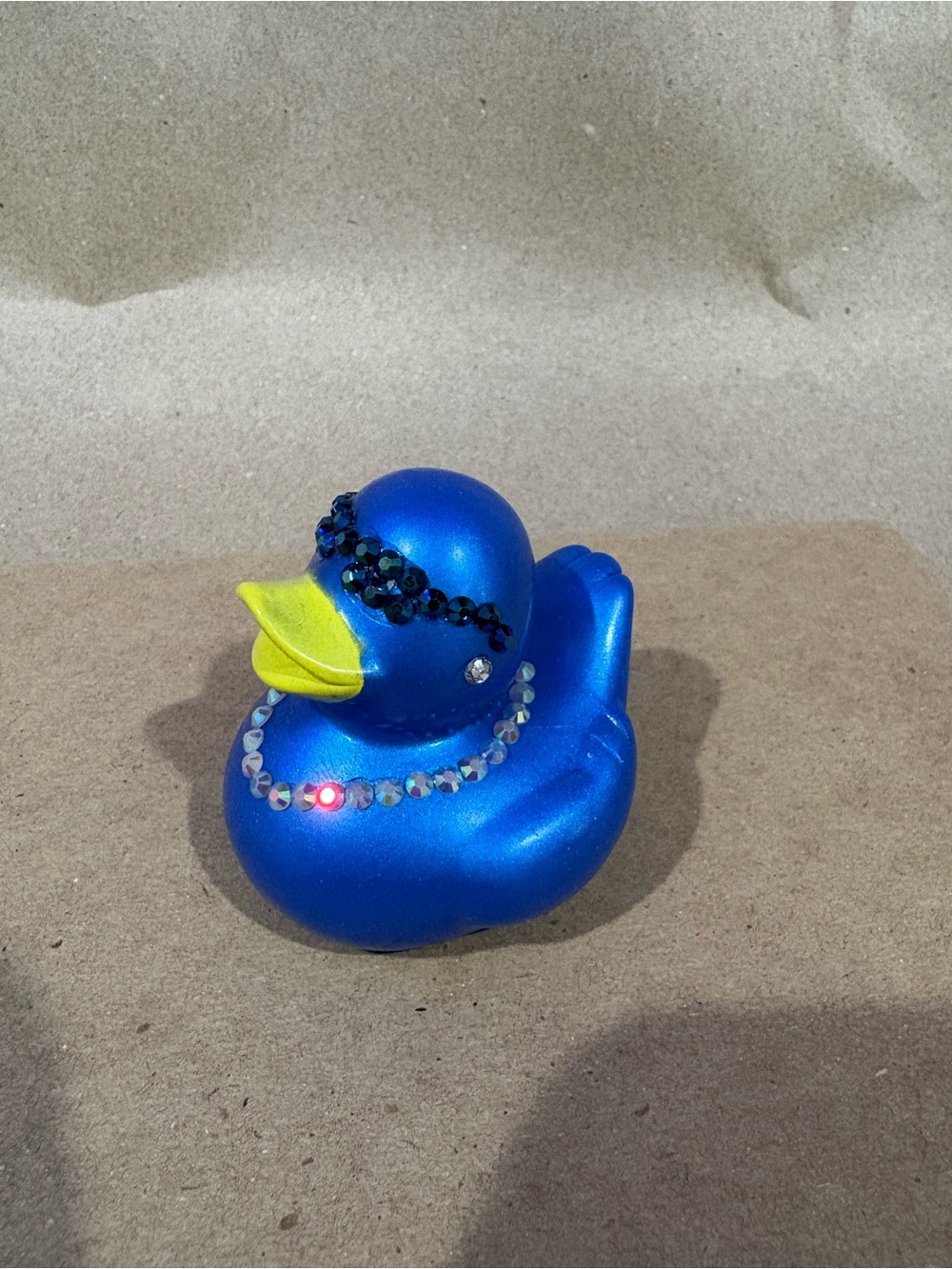 Cool Duck! Blue Decorative Rubber Duck with Rhinestones